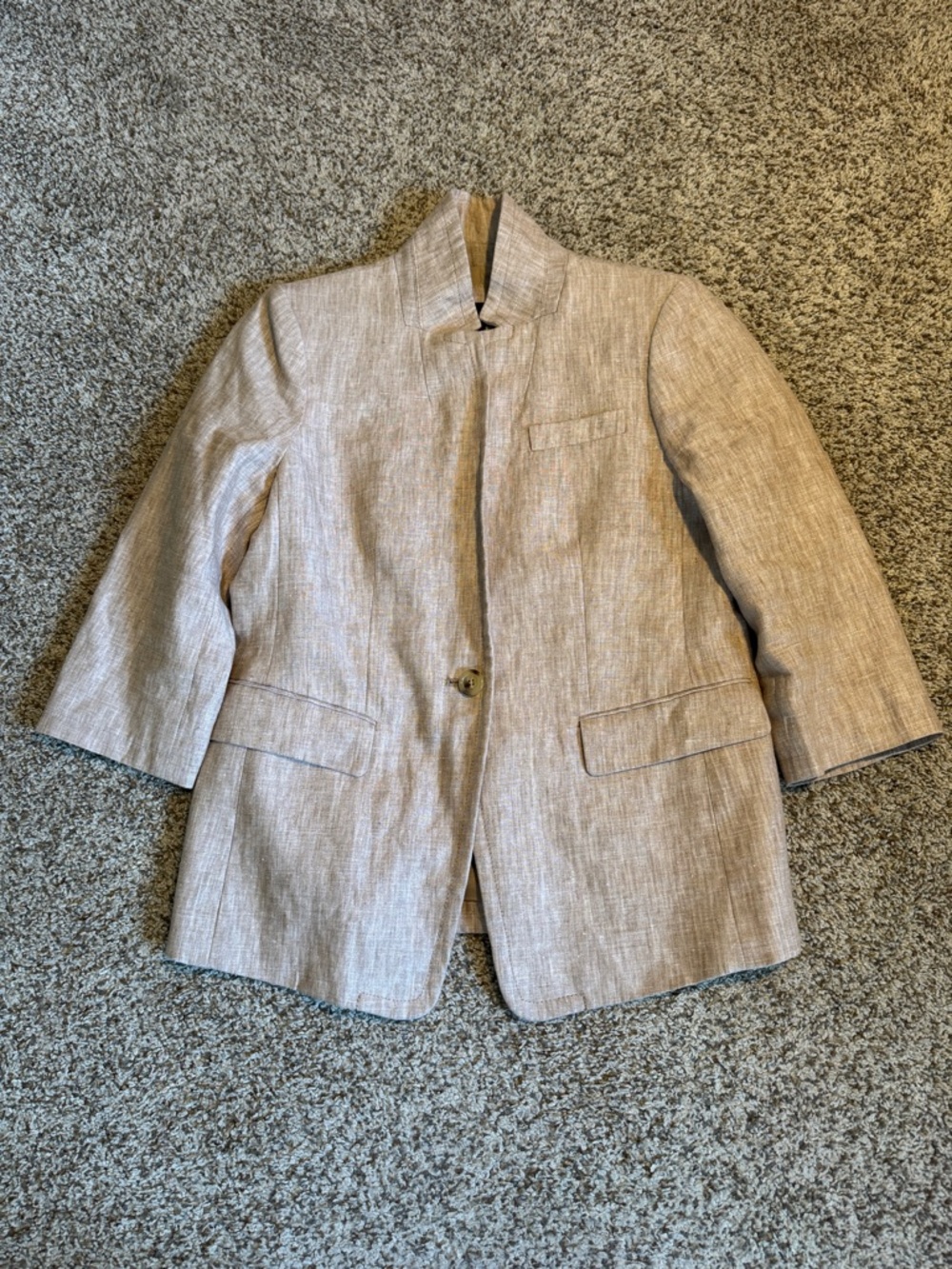 J. Crew Regent Linen-Blend Single Button Blazer - 10P